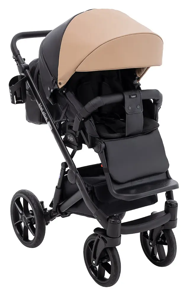 Коляска 2 в 1 Bair Kiwi Plus ECO BKP-18/15 капучино / чорный